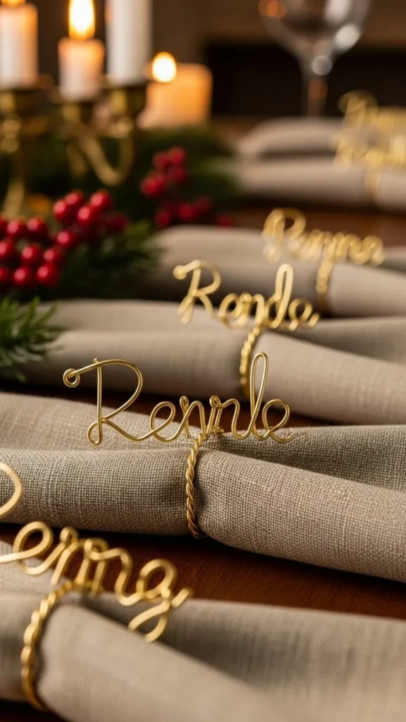 Twisted Wire Name Rings