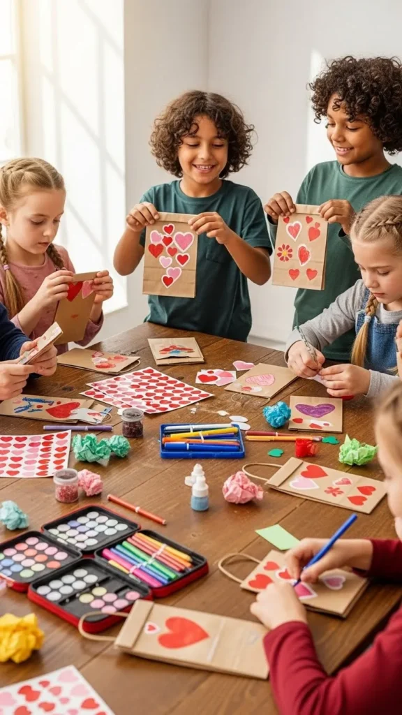 Valentine Treat Bag Decorating
