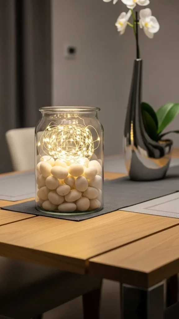 White Stone Fill-and-Light Jar