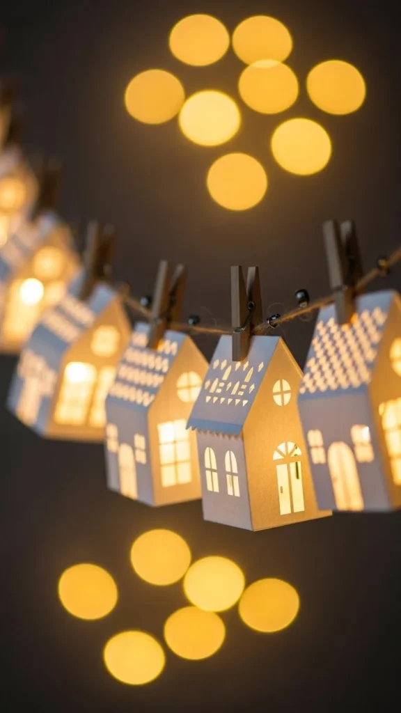 Winter Village Paper Garland