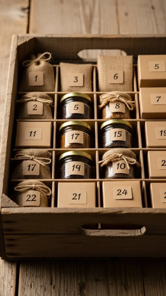 Wooden Crate Advent Display