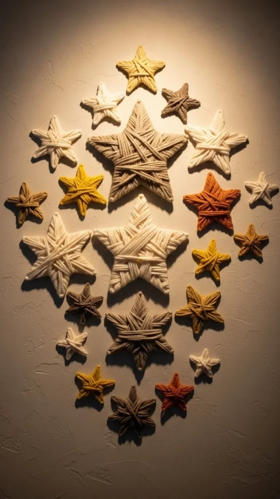 Yarn Star Wall Cluster