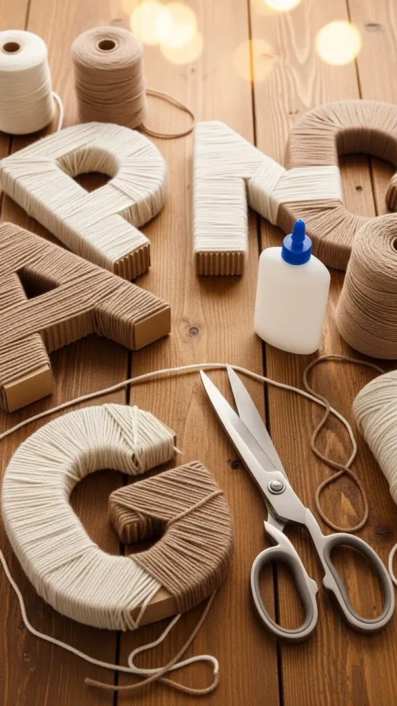  Yarn-Wrapped Letters