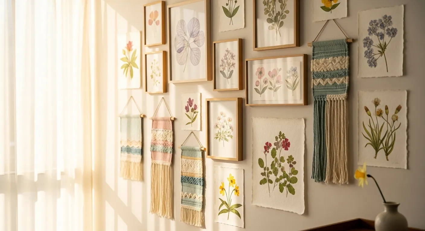 25 Trendy DIY Spring Wall Art Ideas That Feel Handmade