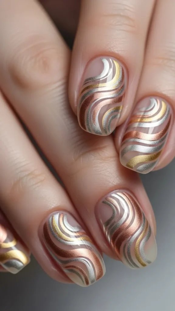 Abstract Swirl Nail Decals