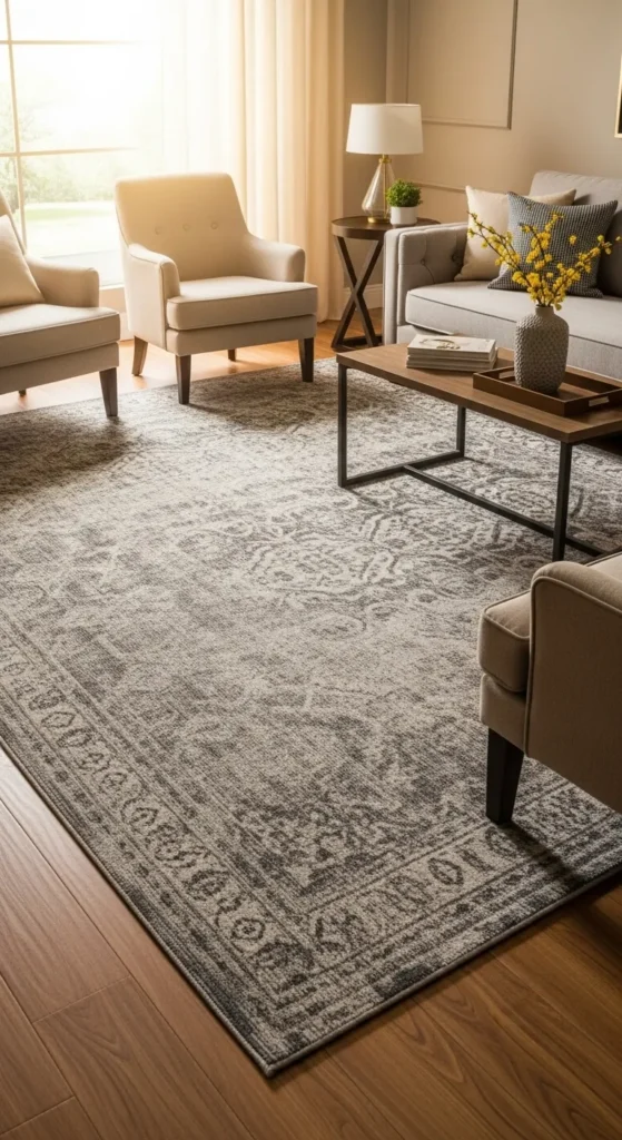 Anchor the Space With a Rug