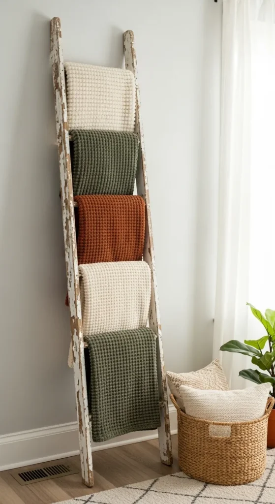 Blanket Ladder From Scrap Wood