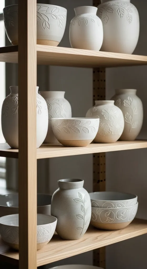 Botanical-Inspired Ceramic Display