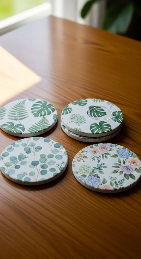 Botanical Motif Coasters