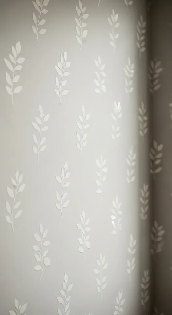 Botanical Stencil Accent Wall