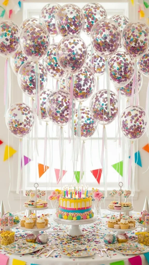 Bright Birthday Confetti Balloons