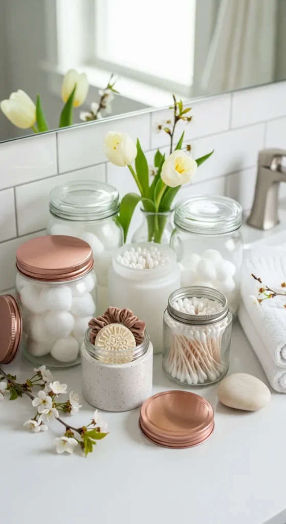 Candle Jar Bathroom Storage