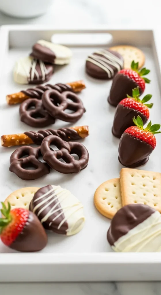 Chocolate-Dipped Snack Tray