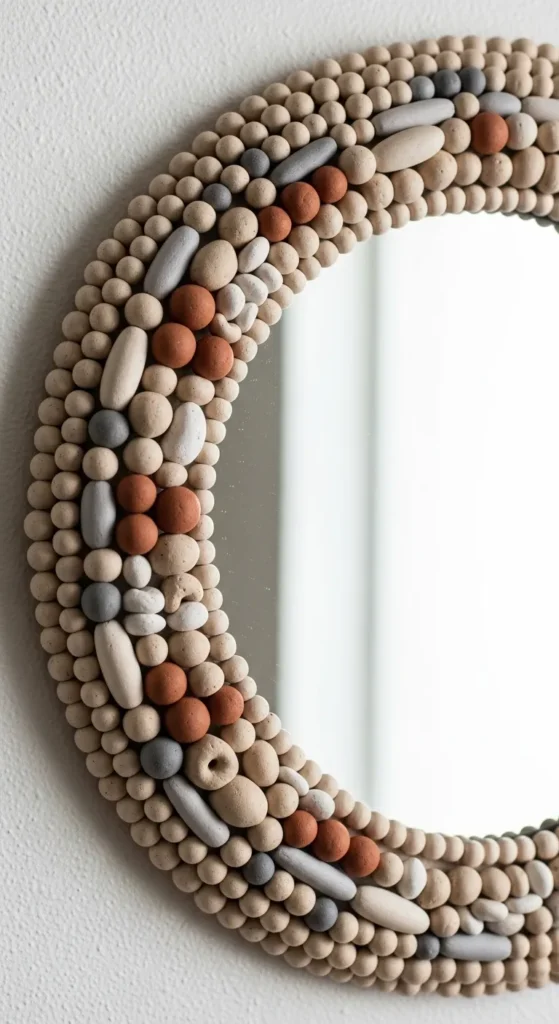Clay Bead Frame Mirror