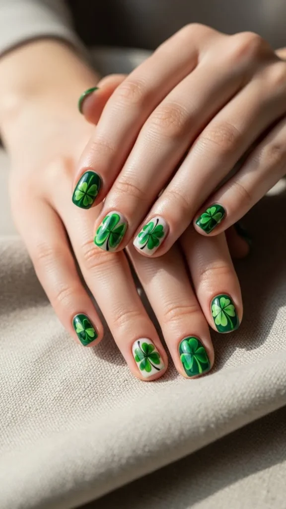 Clover Nail Art