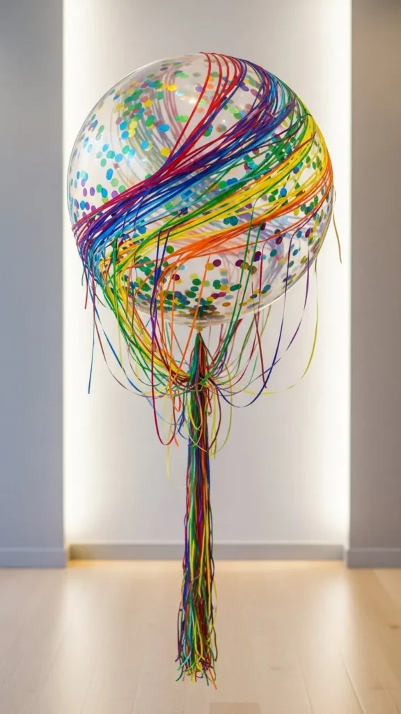 Confetti Balloons with Streamer Wraps