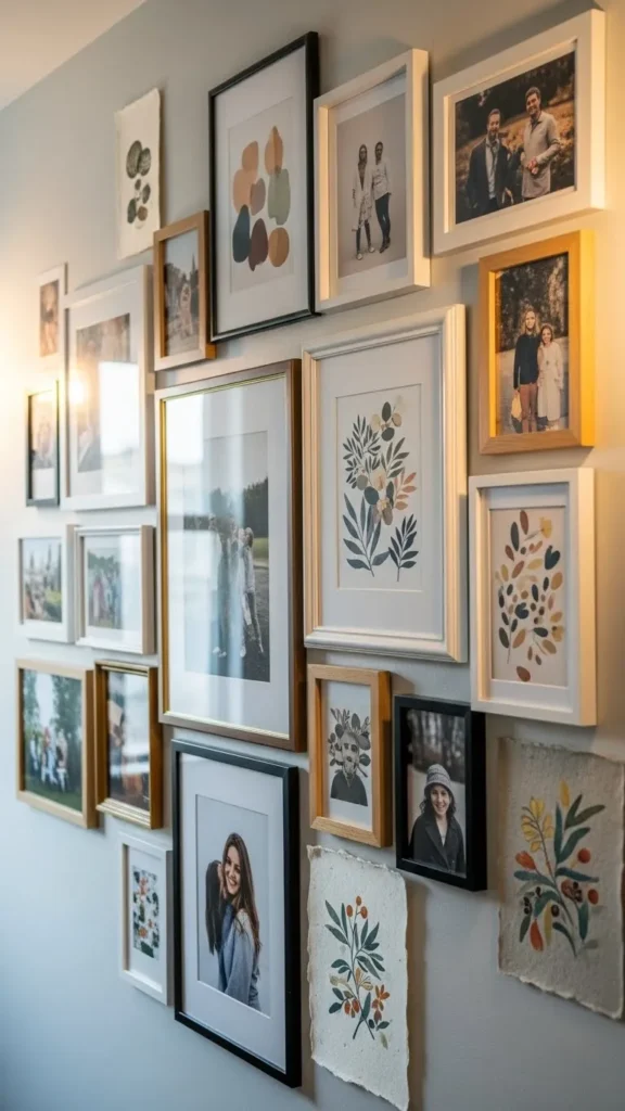 Create a Gallery Wall with Prints, Photos, and Paper Finds
