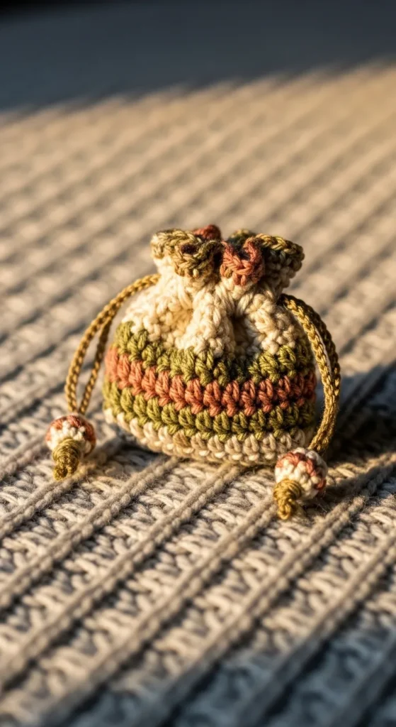 Crochet Mini Pouch Charm Bags
