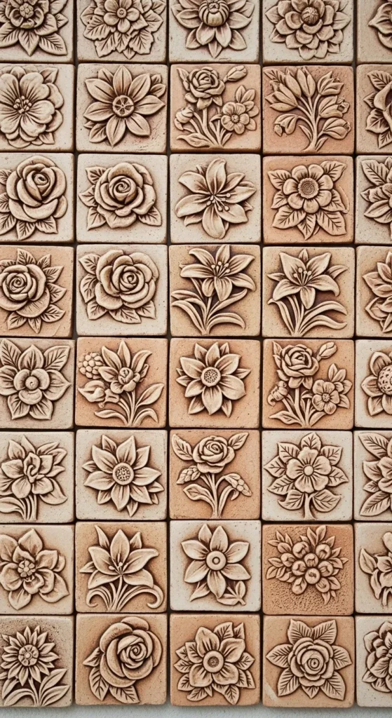 DIY Clay Relief Tiles