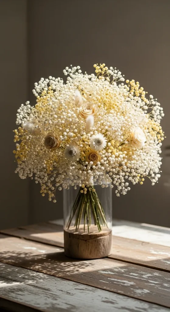 Dried Baby’s Breath Display