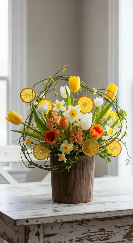 Dried Citrus Branch Arrangement