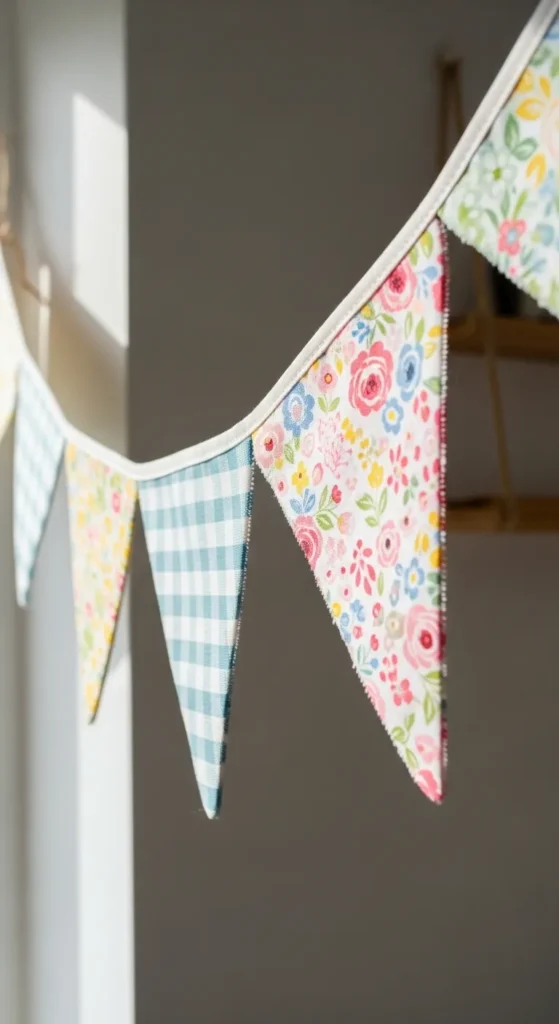 Fabric Scrap Bunting Garland