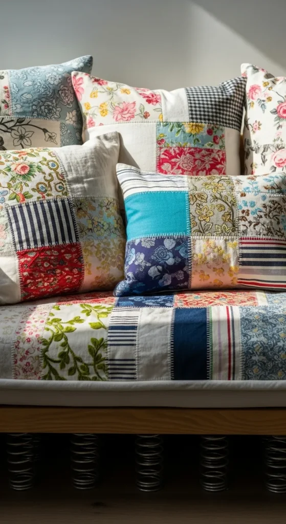 Fabric Scrap Pillow Covers