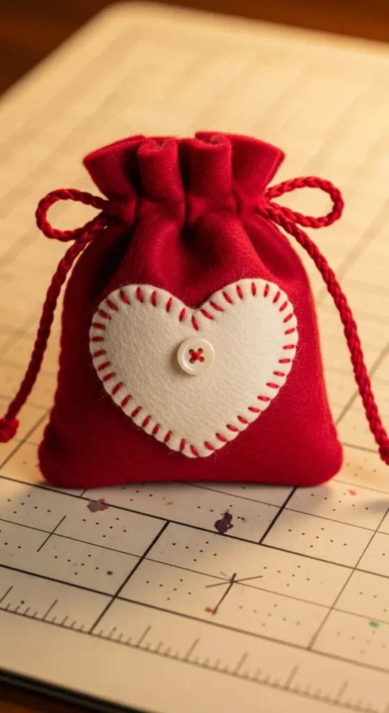 Felt Heart Pocket Bags