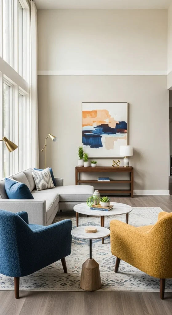 Float Furniture Instead of Pushing It All to the Walls