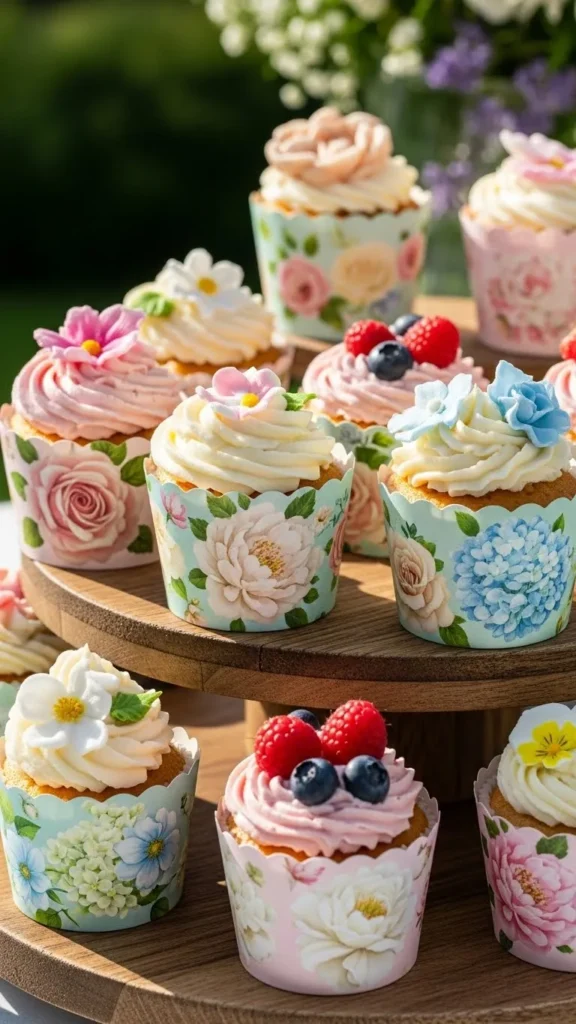 Floral Cupcake Liners