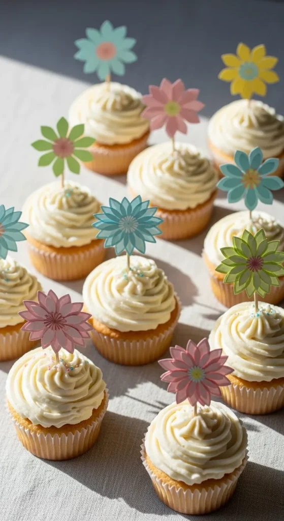 Floral Cupcake Picks