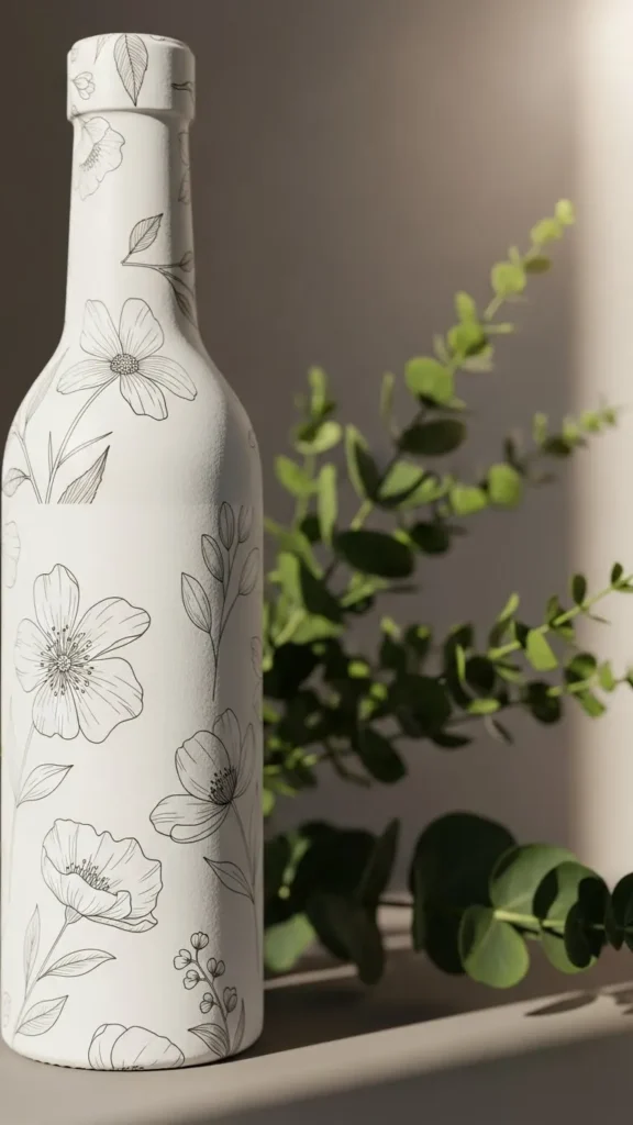 Floral Line Art Labels