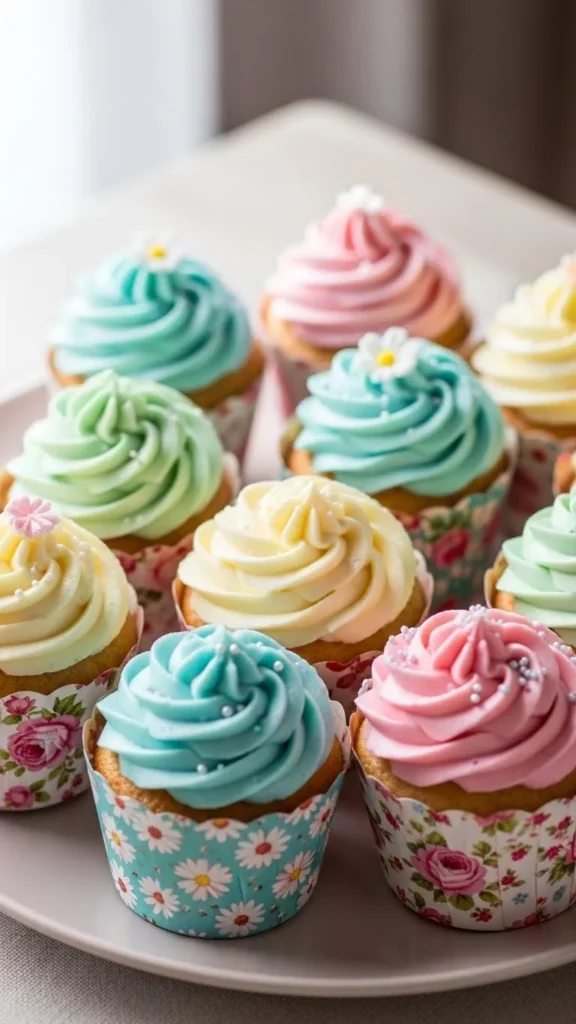 Floral Print Cupcake Liners