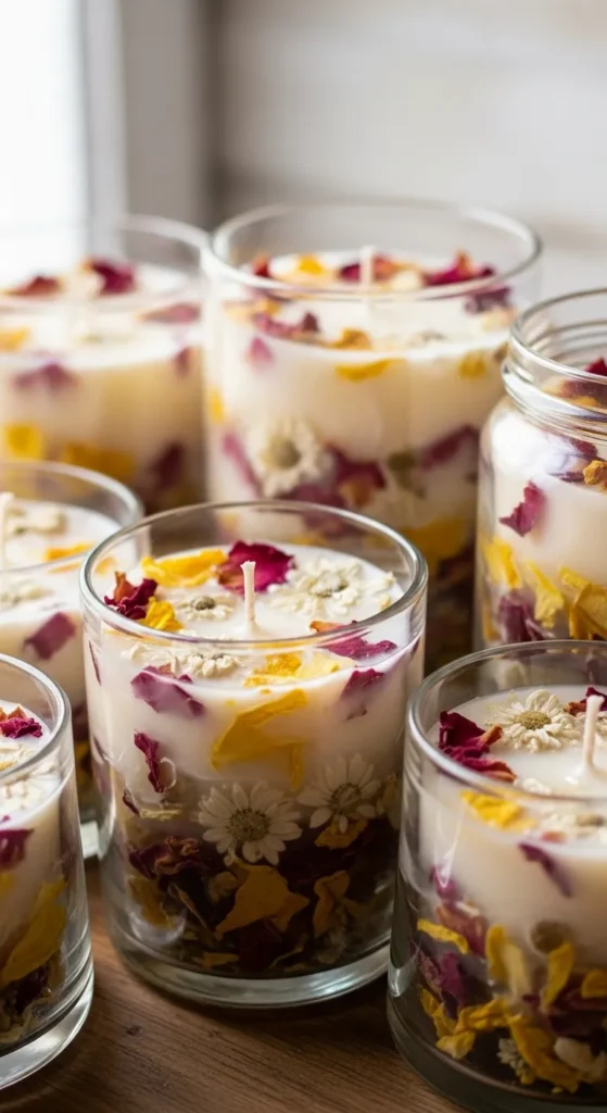 Flower Petal Candles