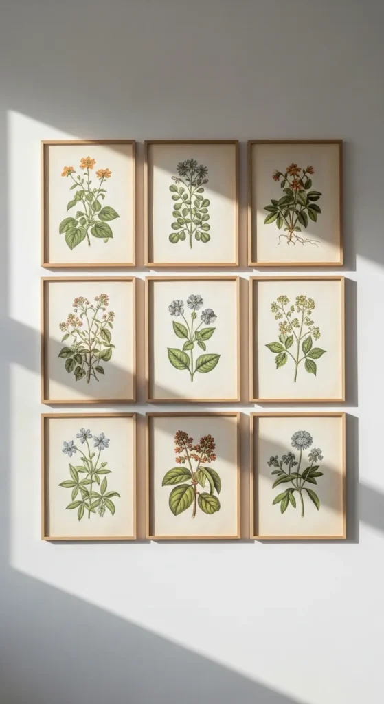 Framed Botanical Book Pages