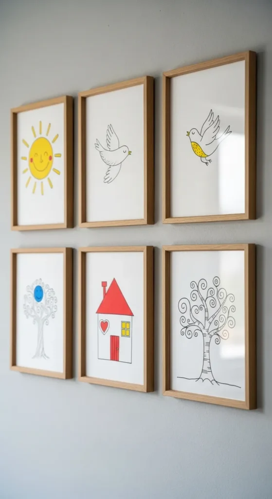 Framed Childlike Sketches