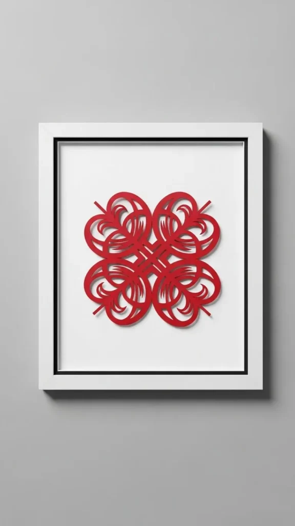 Framed Paper Cut Art