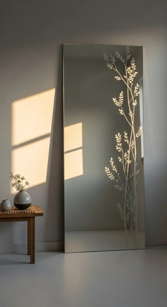 Frameless Etched Mirror