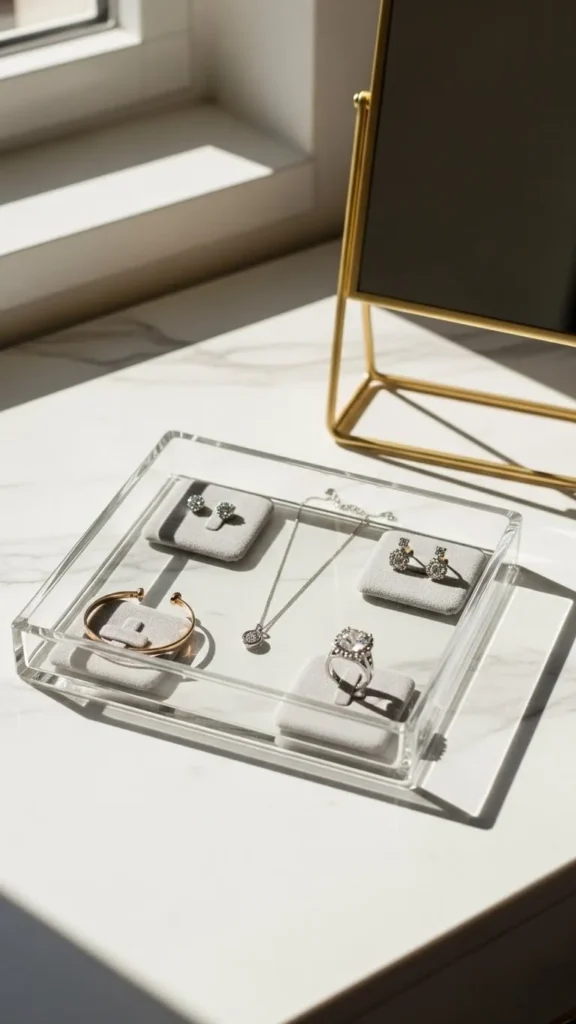 Glass Jewelry Display Tray