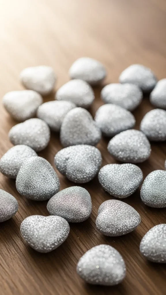 Glitter Heart Ornaments