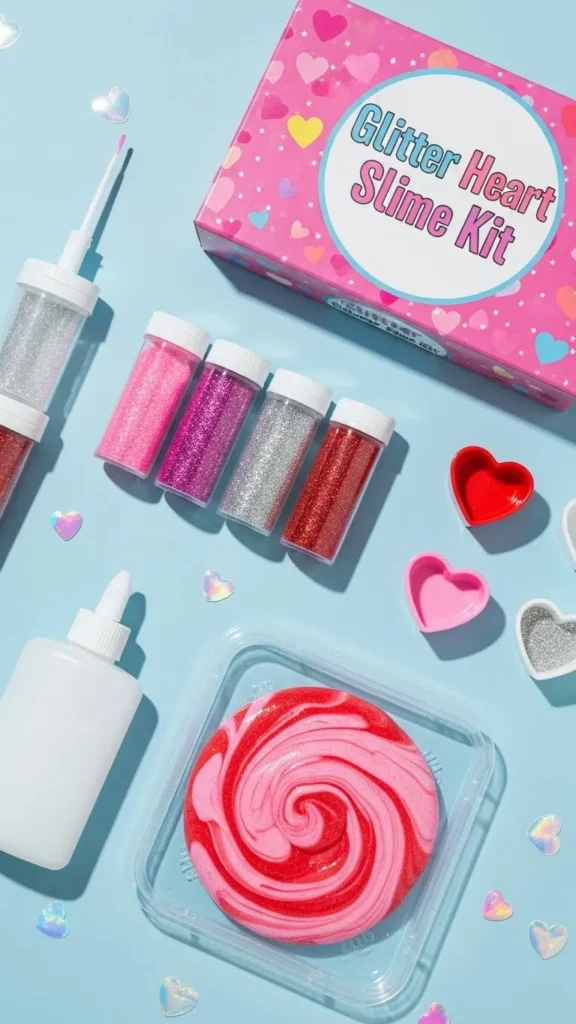 Glitter Heart Slime Kit