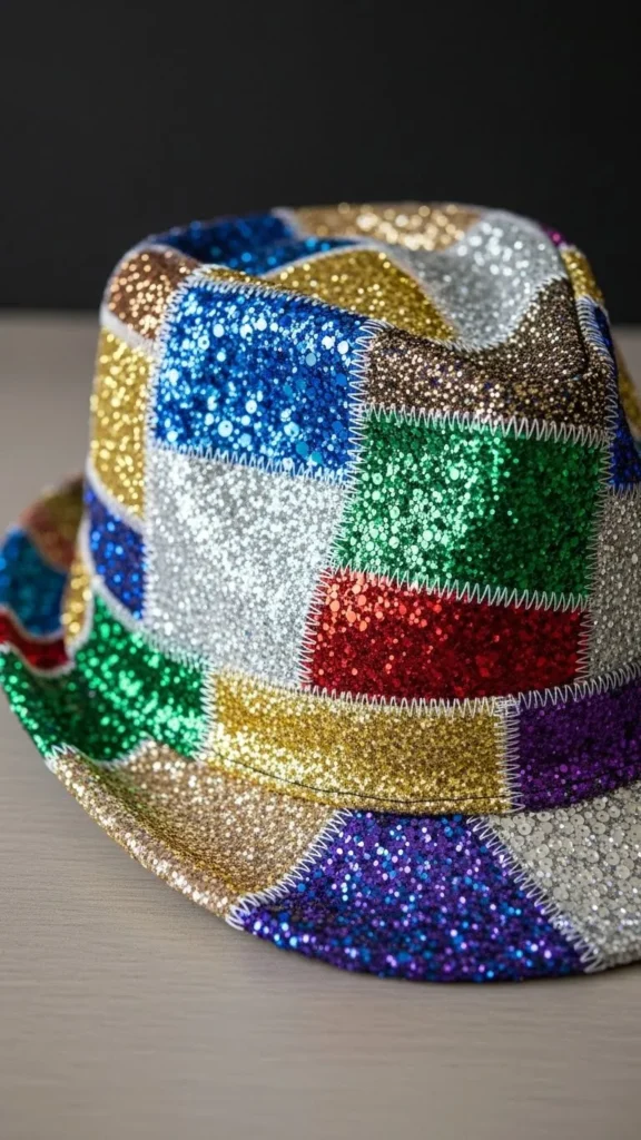 Glitter Patchwork Hat