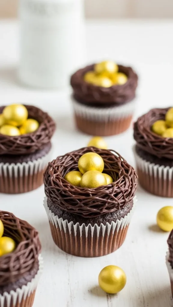 Gold Coin Ring Cupcakes