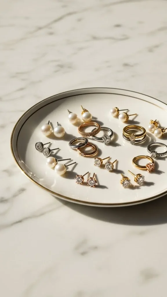 Gold Rim Vanity Dish