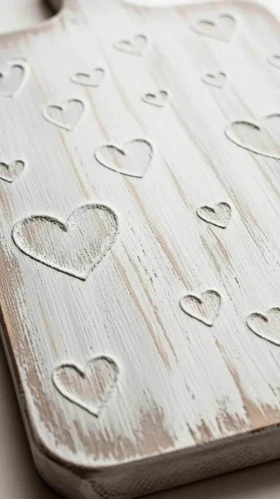 Hand-Painted Neutral Heart Board