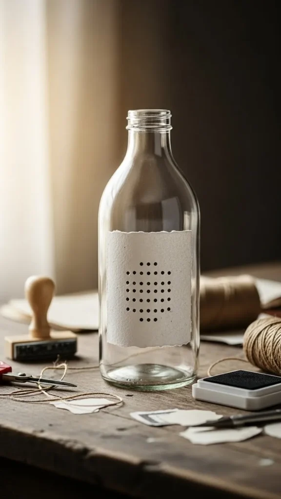 Hand-Stamped Dot Labels