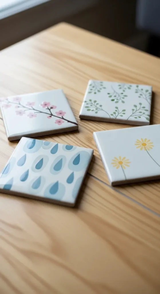 Handmade Coasters With Tile