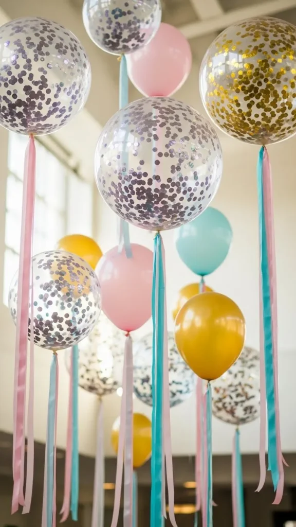 Hanging Ceiling Confetti Balloons