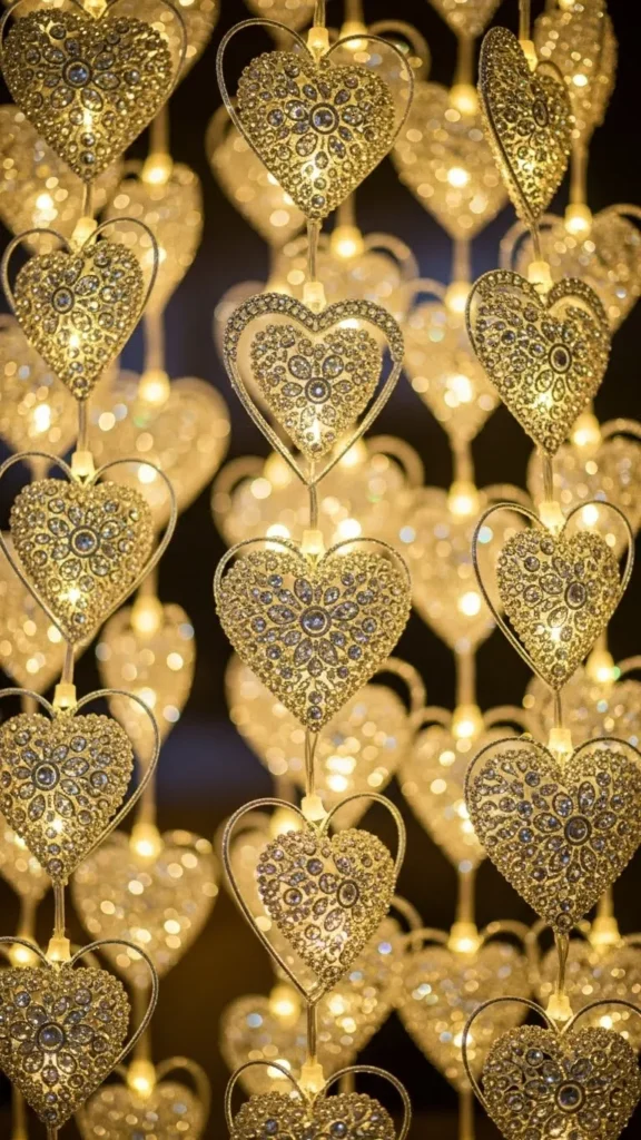 Hanging Heart Light Frames