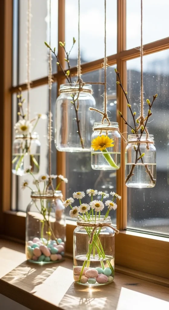 Hanging Jar Window Decor